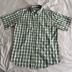 Filson  Filson Short Sleeve Button Up Shirt Large White Green Yellow Pl